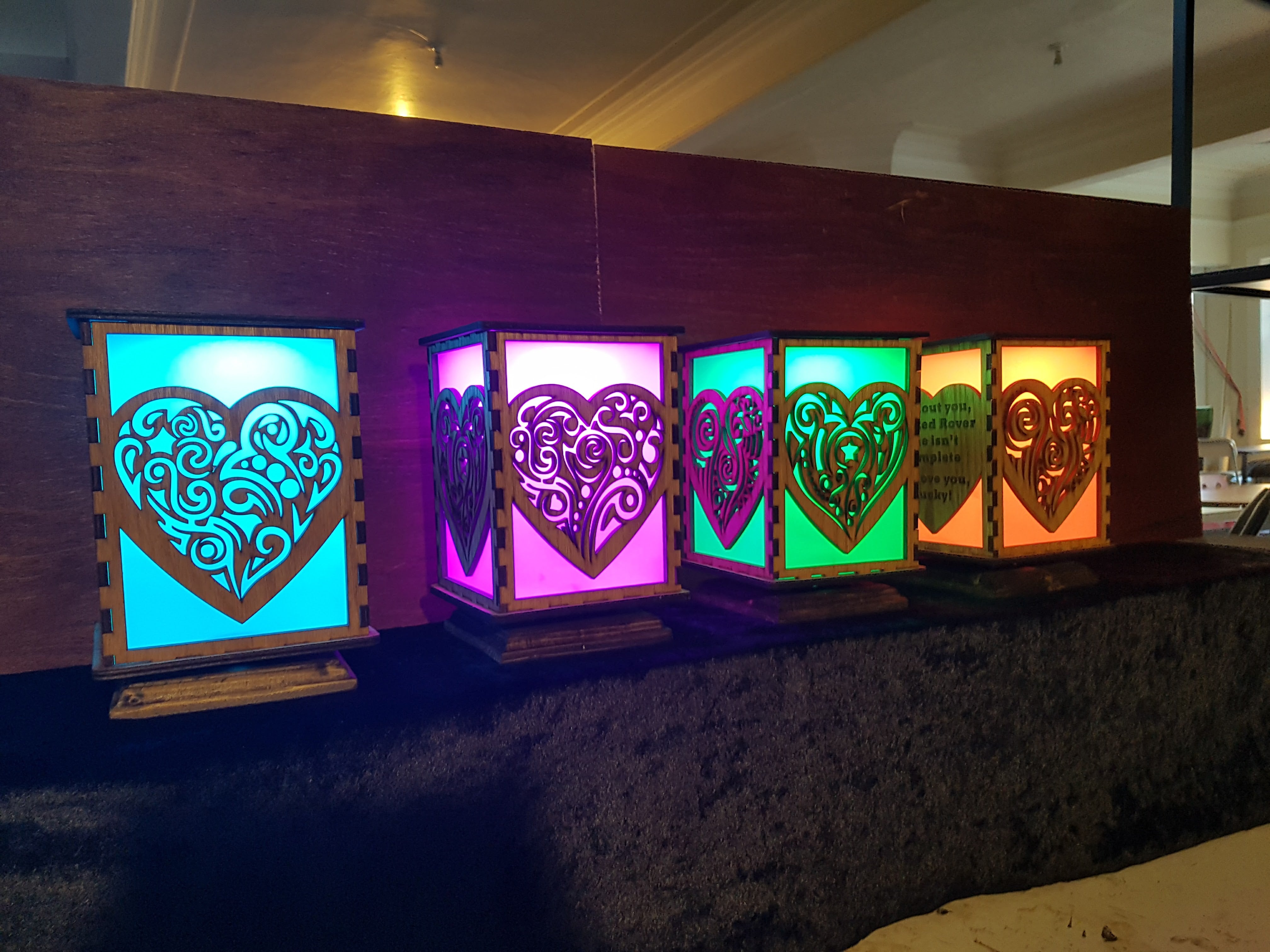 Land Animals LightBox — Laser-Cut Wooden Night Light with LED Glow