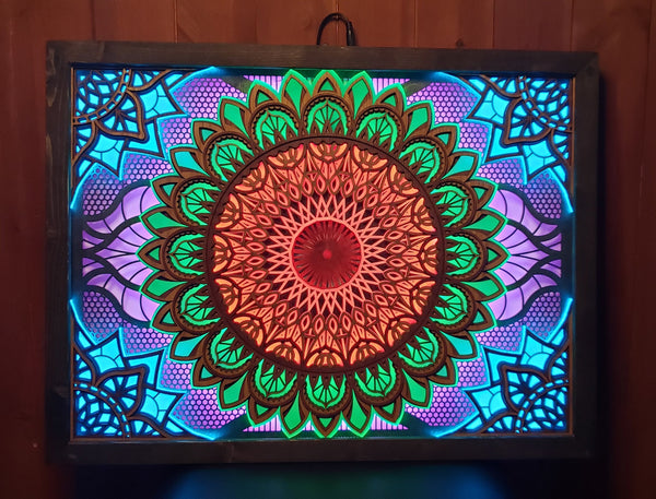 Mandala Magic Mini LightPanel — Programmable LED Mandala Wall Art