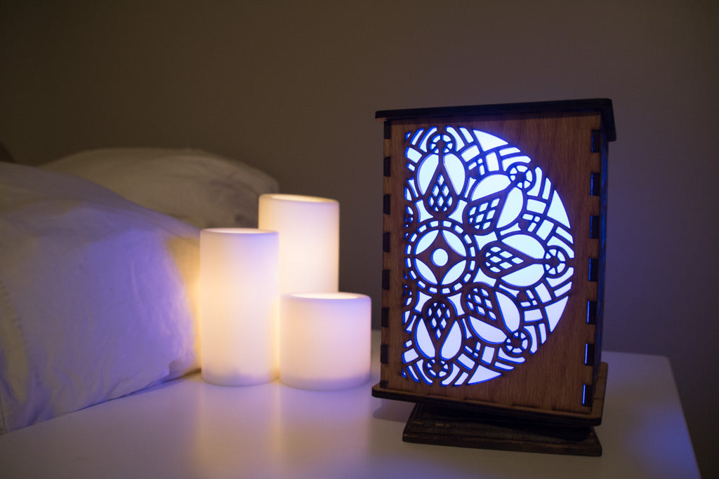 Land Animals LightBox — Laser-Cut Wooden Night Light with LED Glow