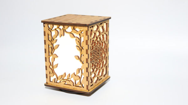 Forest of Wonders LightBox — Laser-Cut Wooden Night Light with LED Glow