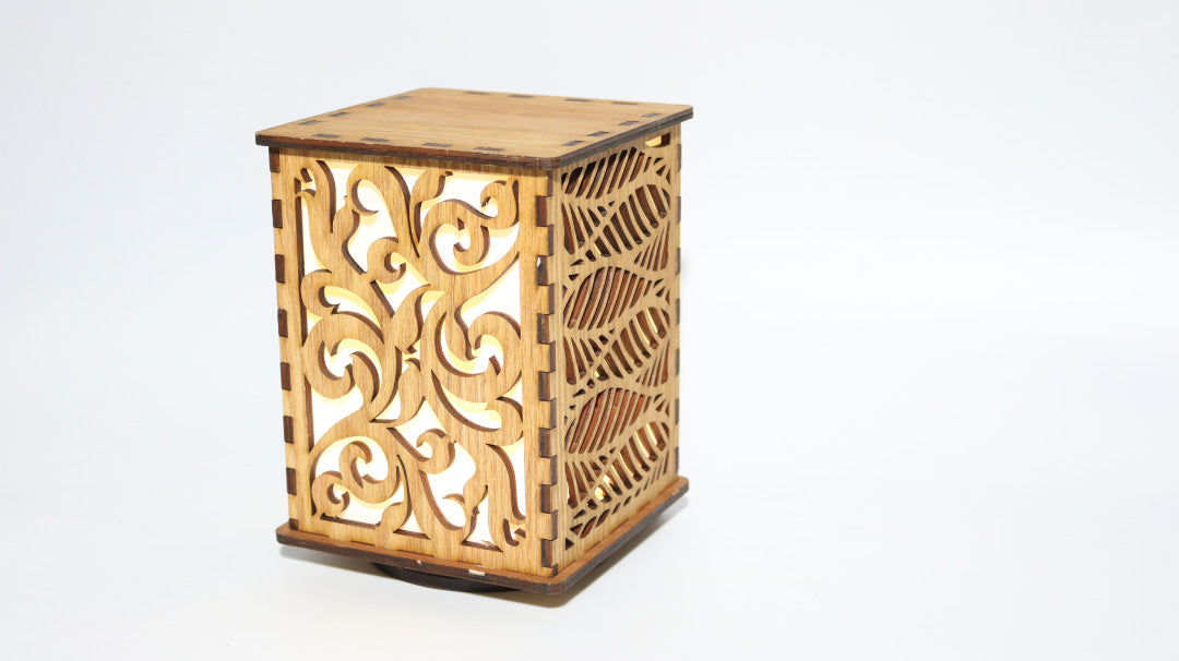 Leaf Life LightBox — Scrolled Vines (lit)