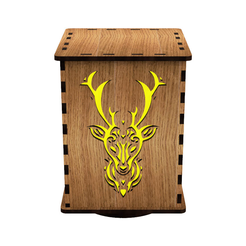 Land Animals LightBox — Laser-Cut Wooden Night Light with LED Glow