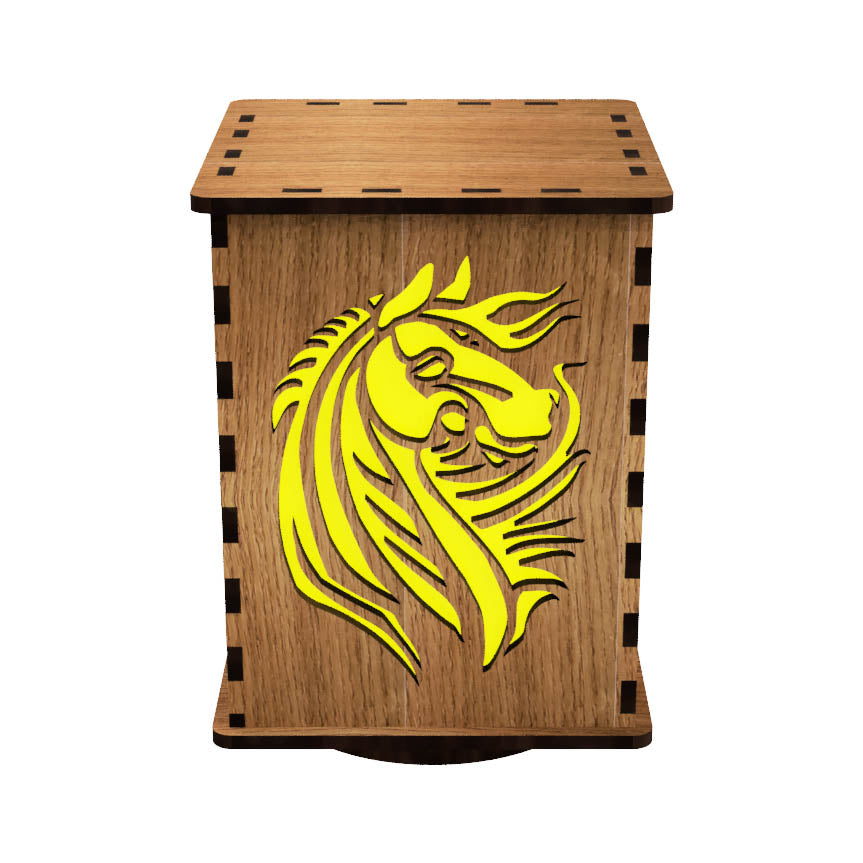 Land Animals LightBox — Laser-Cut Wooden Night Light with LED Glow