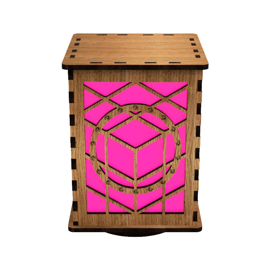 Tech Tiles LightBox — Laser-Cut Geometric Wooden LED Light