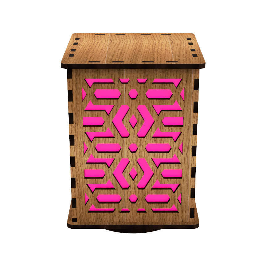 Tech Tiles LightBox — Laser-Cut Geometric Wooden LED Light