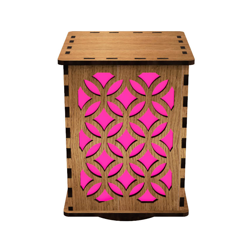 Tech Tiles LightBox — Laser-Cut Geometric Wooden LED Light