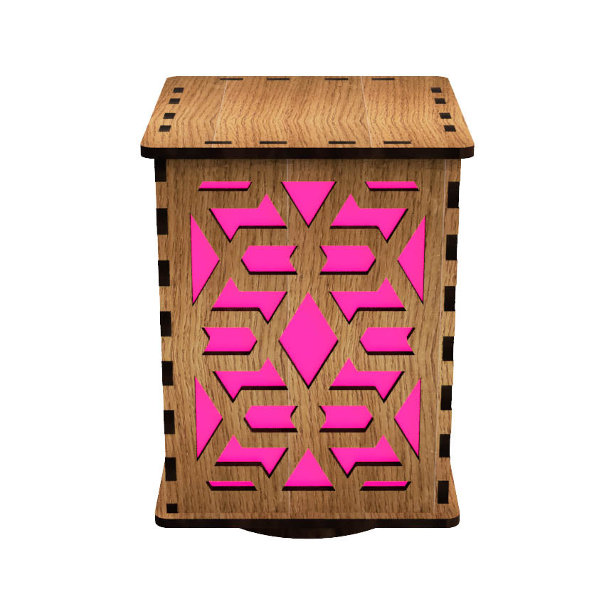 Tech Tiles LightBox — Laser-Cut Geometric Wooden LED Light