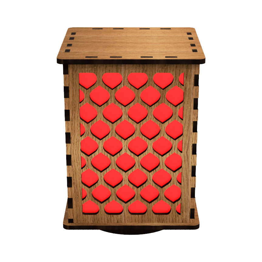 Stained Glass Window LightBox — Laser-Cut Wooden LED Light