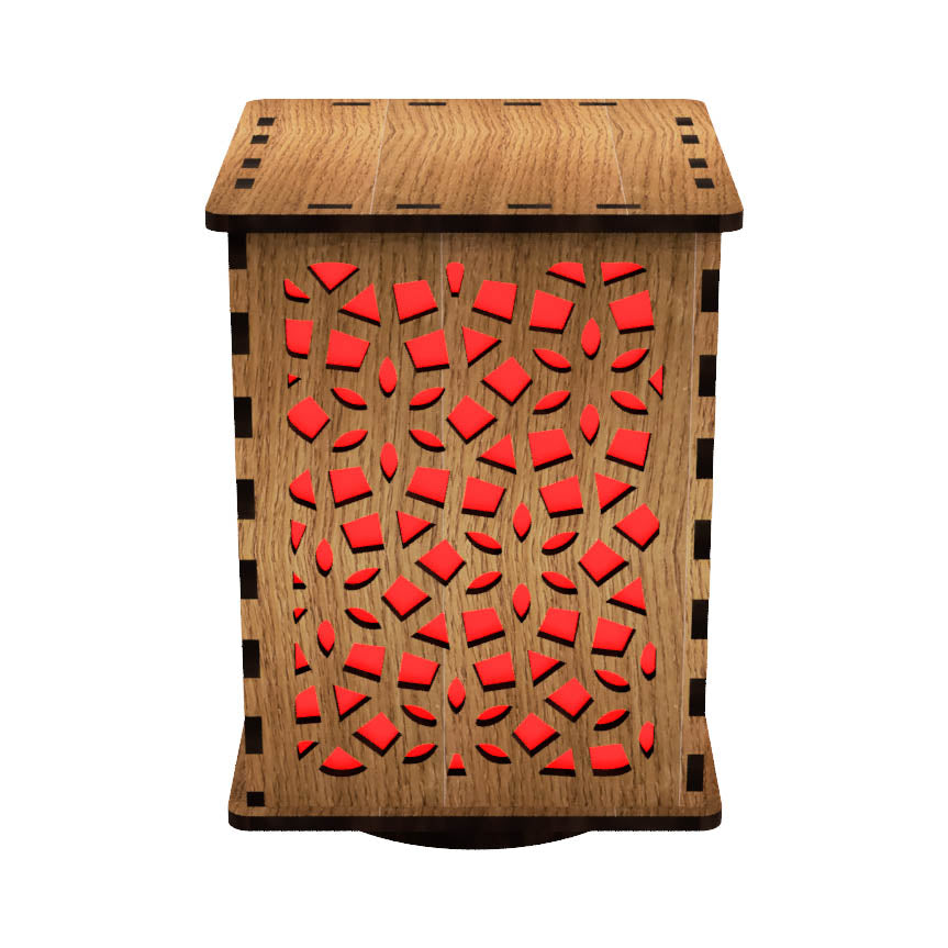 Stained Glass Window LightBox — Laser-Cut Wooden LED Light