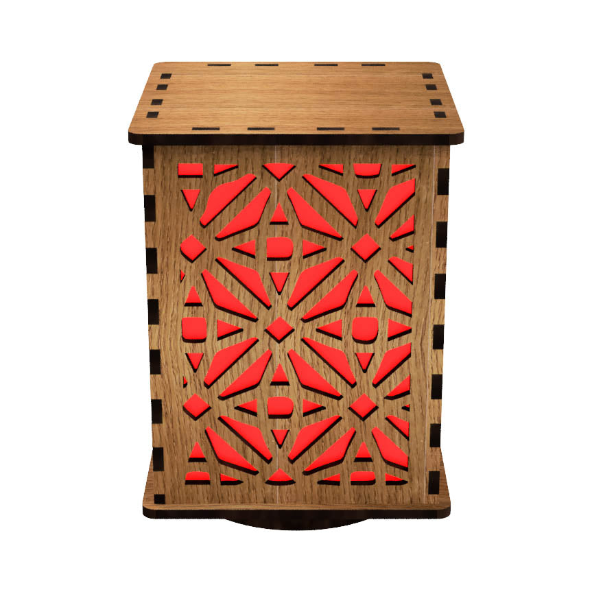 Stained Glass Window LightBox — Laser-Cut Wooden LED Light