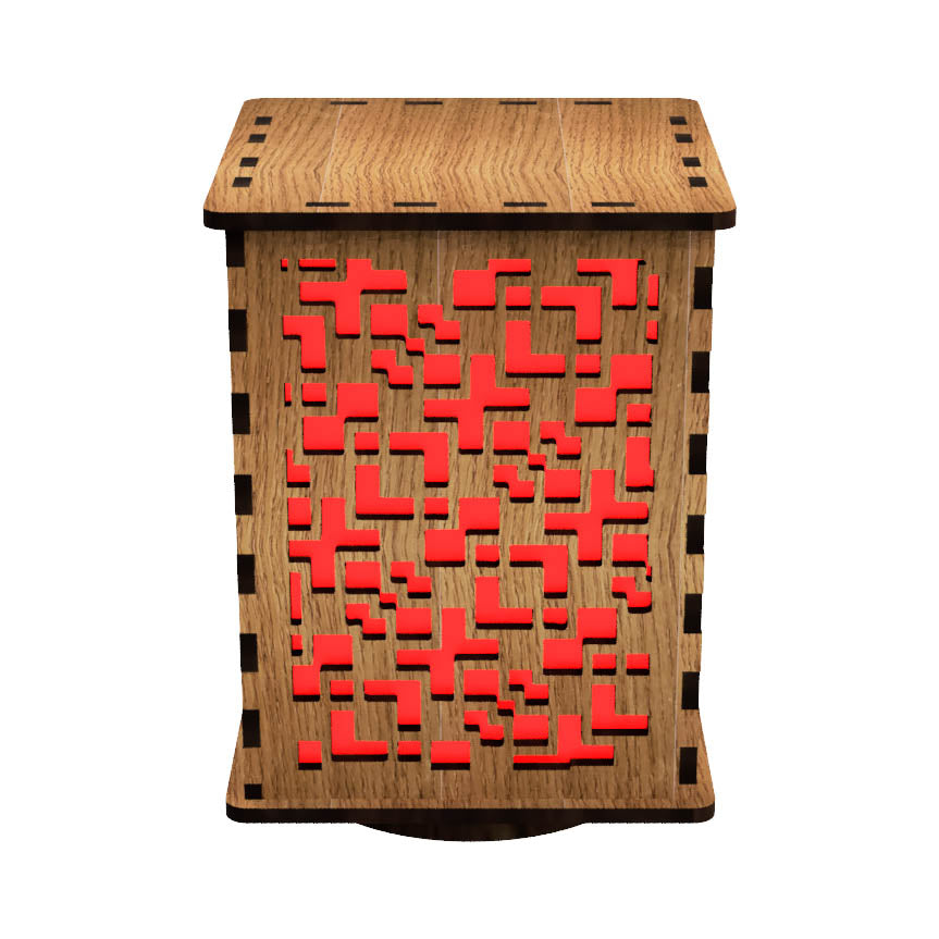 Stained Glass Window LightBox — Laser-Cut Wooden LED Light