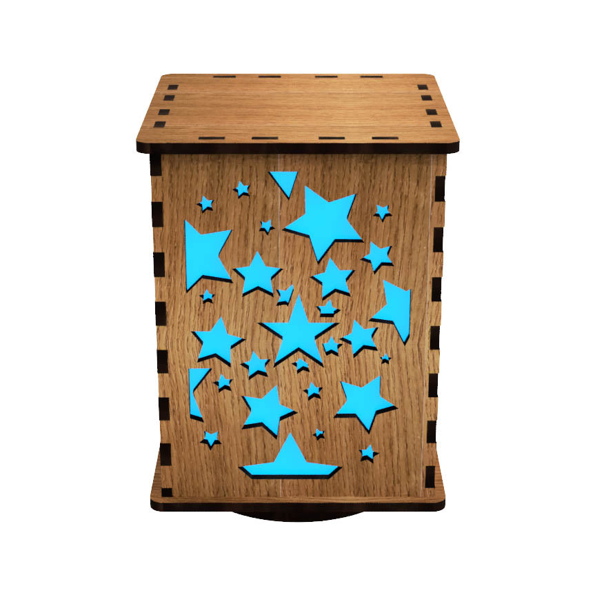 Night Time Fairies LightBox — Laser-Cut Wooden Night Light for Kids