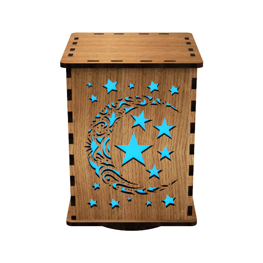 Night Time Fairies LightBox — Laser-Cut Wooden Night Light for Kids