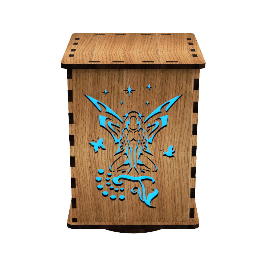 Night Time Fairies LightBox — Laser-Cut Wooden Night Light for Kids