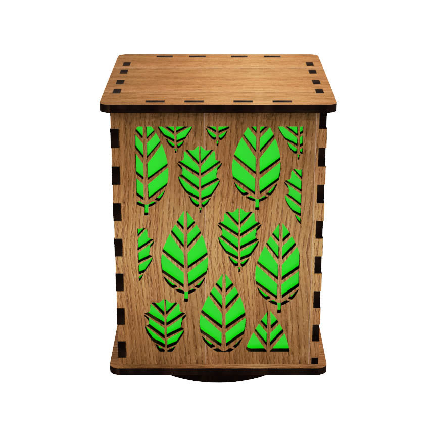 Leaf Life LightBox — Laser-Cut Nature Night Light with RGB LEDs