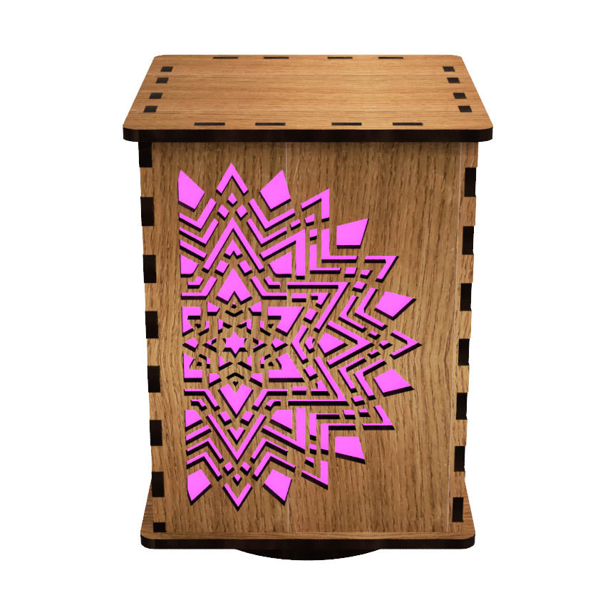 Mystery Mandala LightBox — Laser-Cut Sacred Geometry LED Night Light