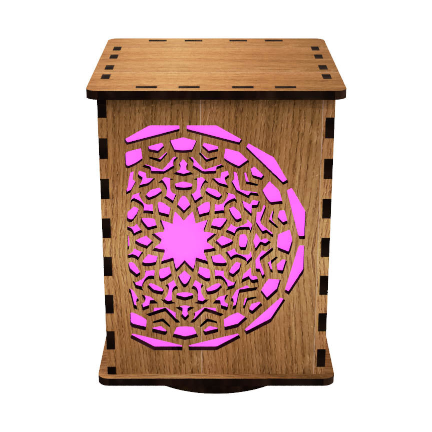Mystery Mandala LightBox — Laser-Cut Sacred Geometry LED Night Light