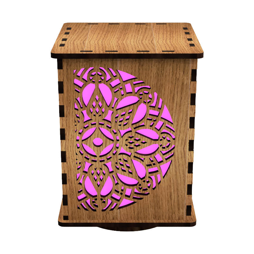Mystery Mandala LightBox — Laser-Cut Sacred Geometry LED Night Light