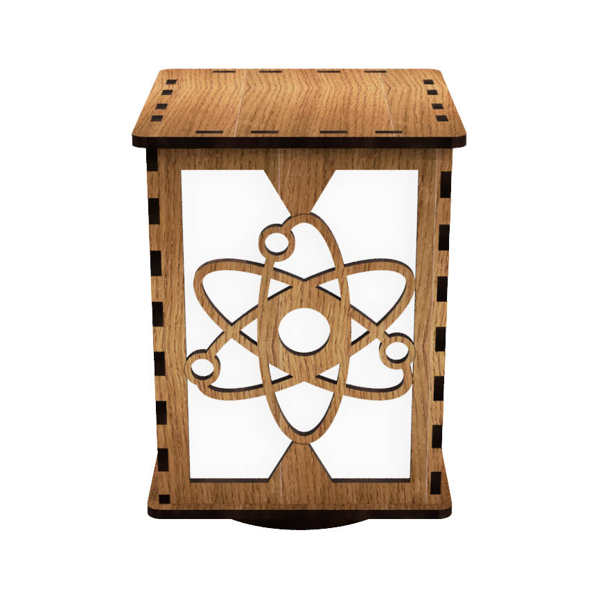 Scientific Studies LightBox — Laser-Cut Wooden LED Night Light for Curious Minds
