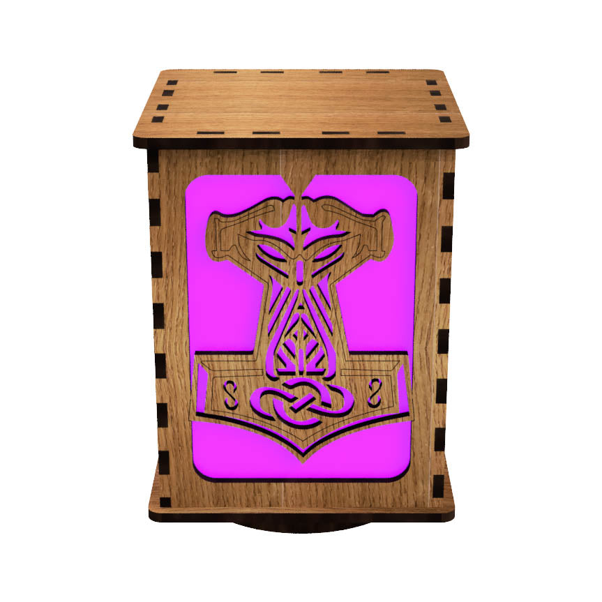 Symbols LightBox — Laser-Cut Wooden LED Light with Iconic Designs