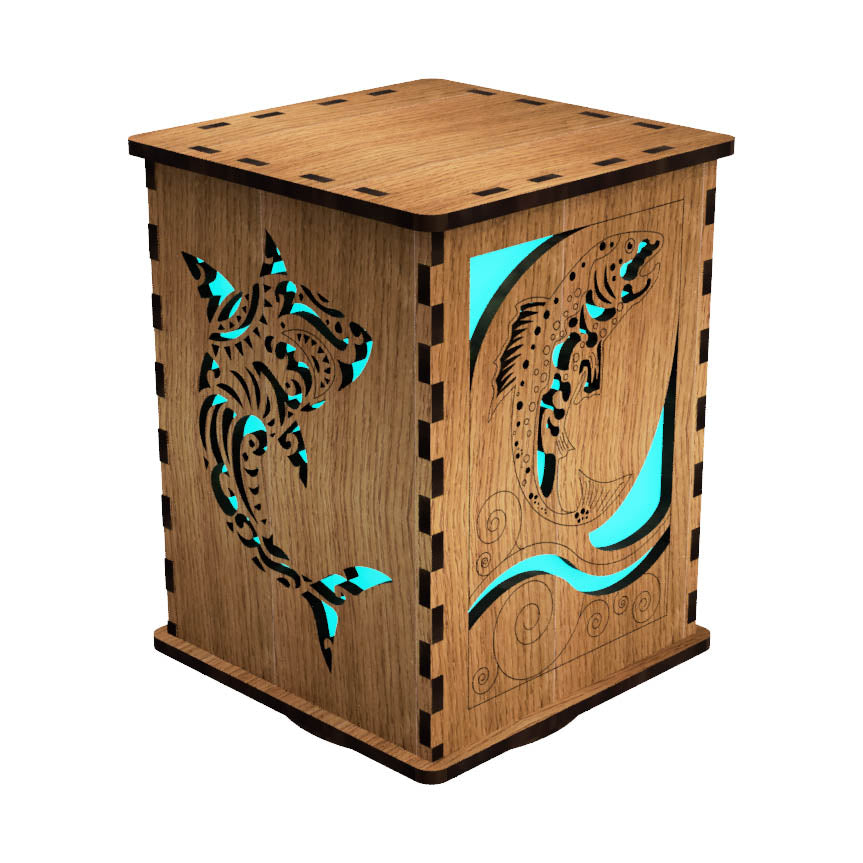 Water Animals LightBox — Laser-Cut Wooden Night Light | LightBox Project