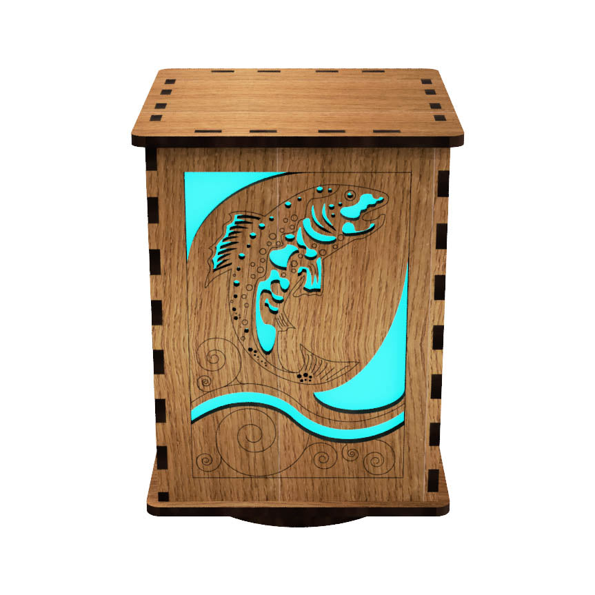 Water Animals LightBox — Laser-Cut Wooden LED Night Light