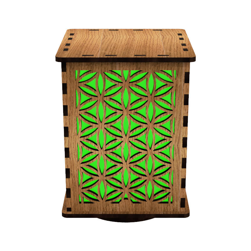 Sacred Geometries LightBox — Laser-Cut Wooden LED Night Light