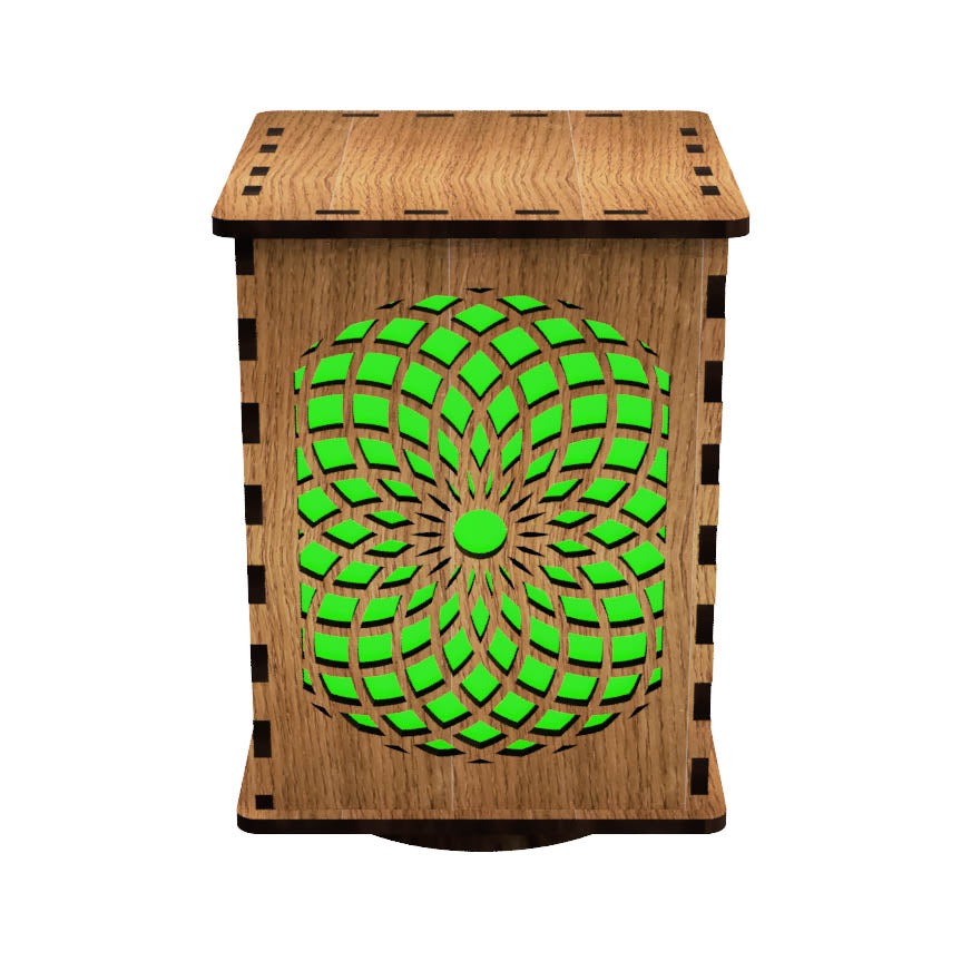 Sacred Geometries LightBox — Laser-Cut Wooden LED Night Light