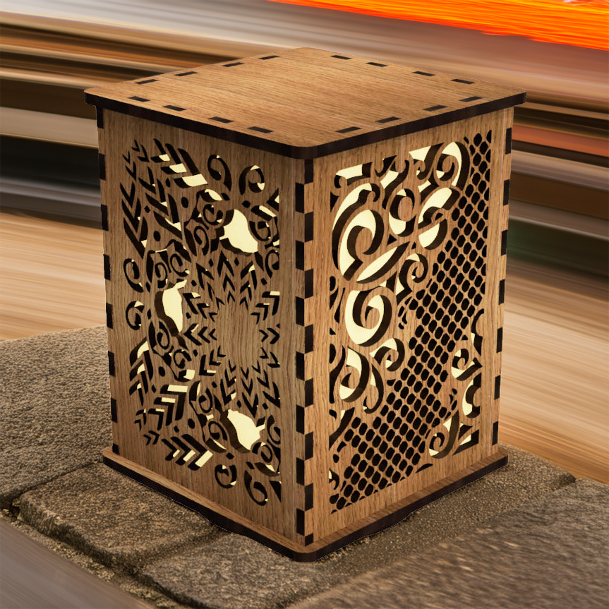 Majestic Movements LightBox — Laser-Cut Wooden LED Night Light