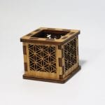 Flower of Life Tealight — Sacred Geometry Oak Candle Holder
